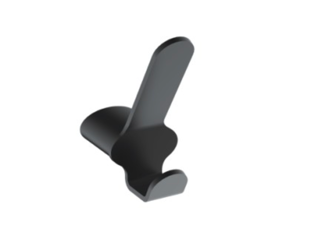 Smack robe hook -- single and double wall-mounted arch design