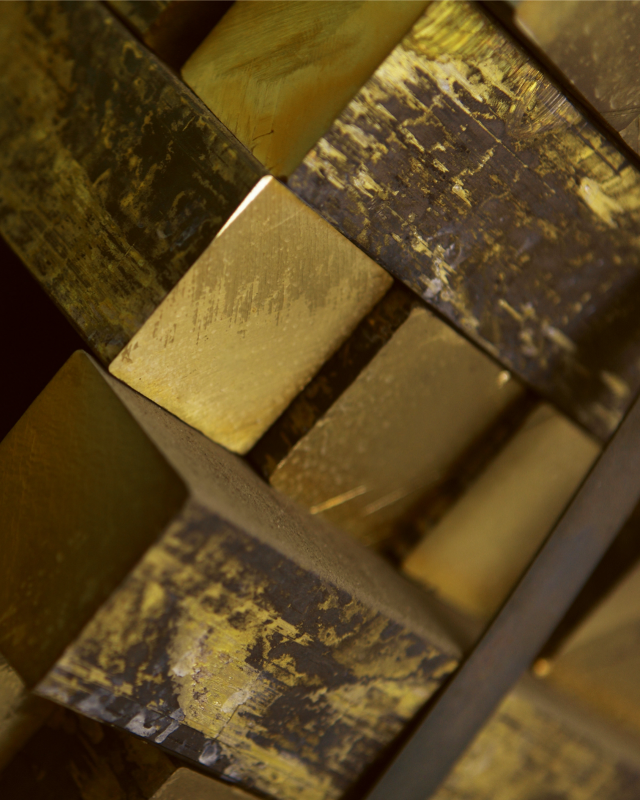 PVD surface finishing -- matte black and brushed gold finishes