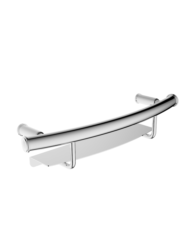 GentleGrip Straight Grab Bar with Shower Shelf