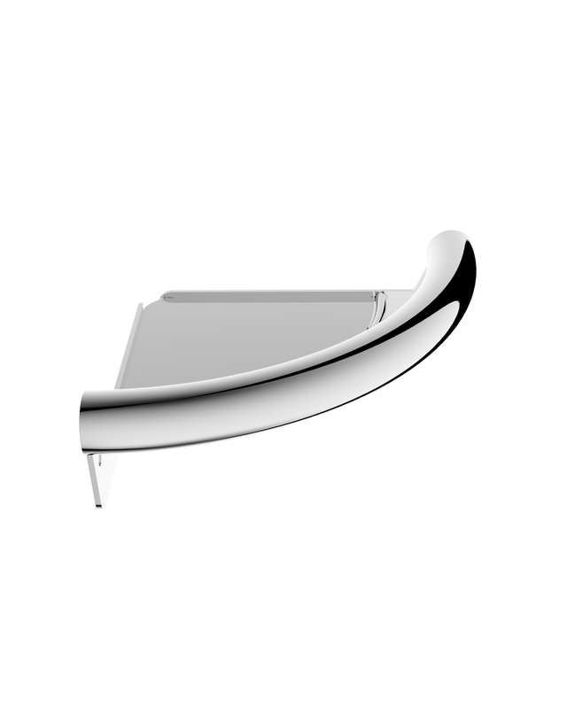 GentleGrip Curved Corner Grab Bar with Triangle Shelf